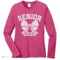 Class Of 2026 Senior Coquette Bow Aesthetic Women's Long Sleeve Shirt thumb 0
