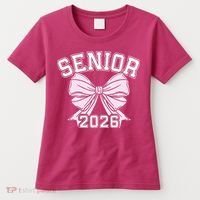 Class Of 2026 Senior Coquette Bow Aesthetic Women's T-Shirt thumb 0