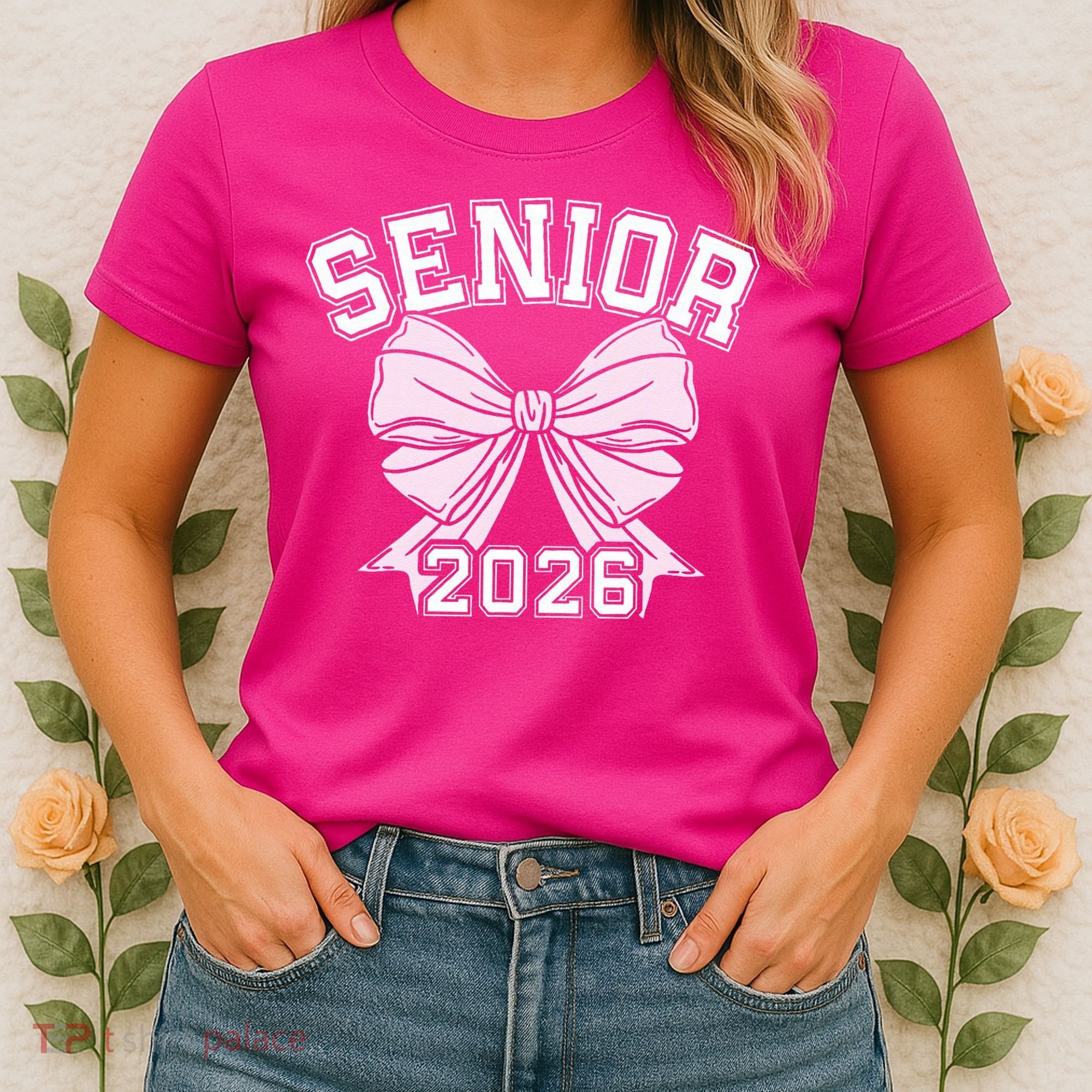 Class Of 2026 Senior Coquette Bow Aesthetic Women's T-Shirt