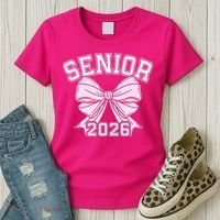 Class Of 2026 Senior Coquette Bow Aesthetic Women's T-Shirt thumb 3