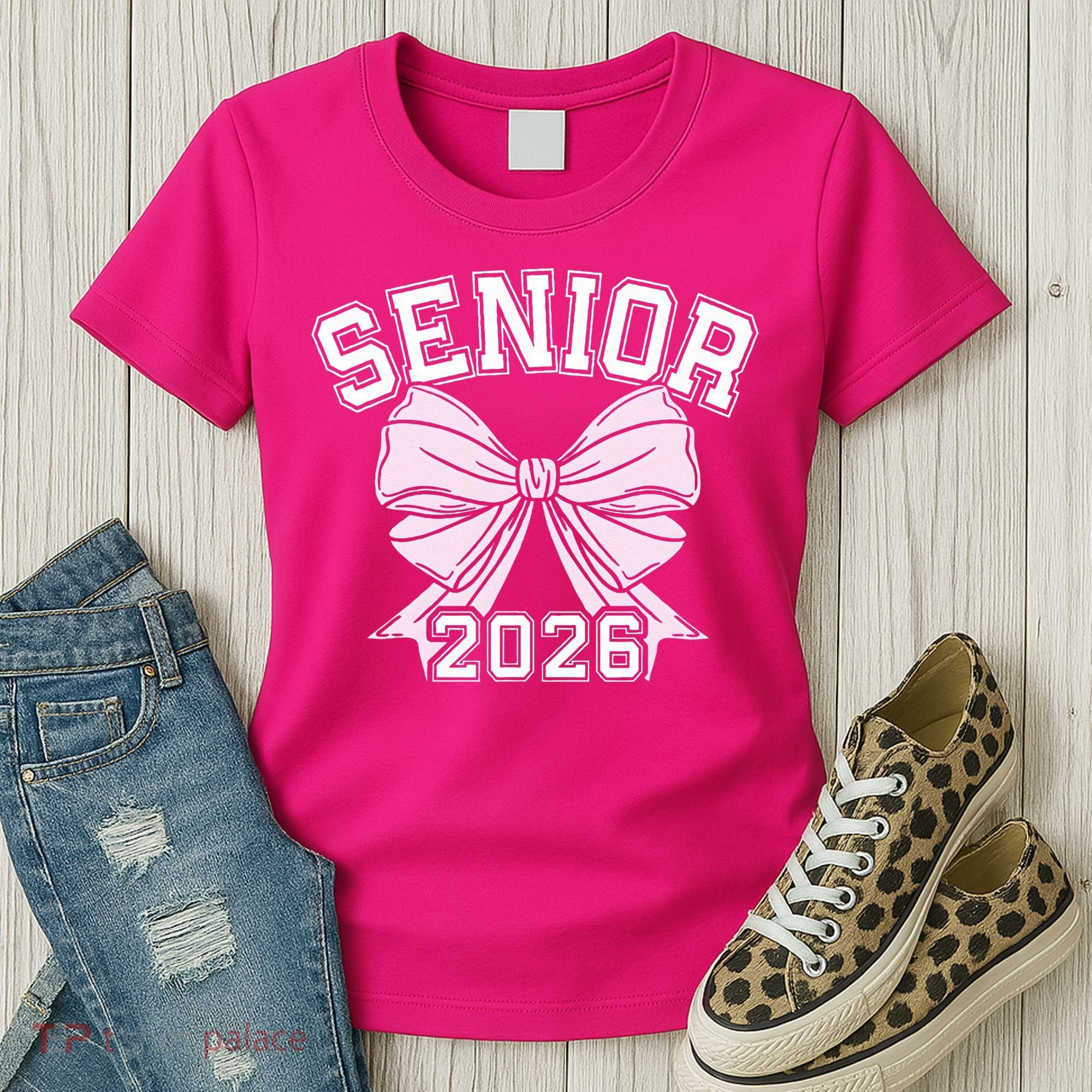 Class Of 2026 Senior Coquette Bow Aesthetic Women's T-Shirt