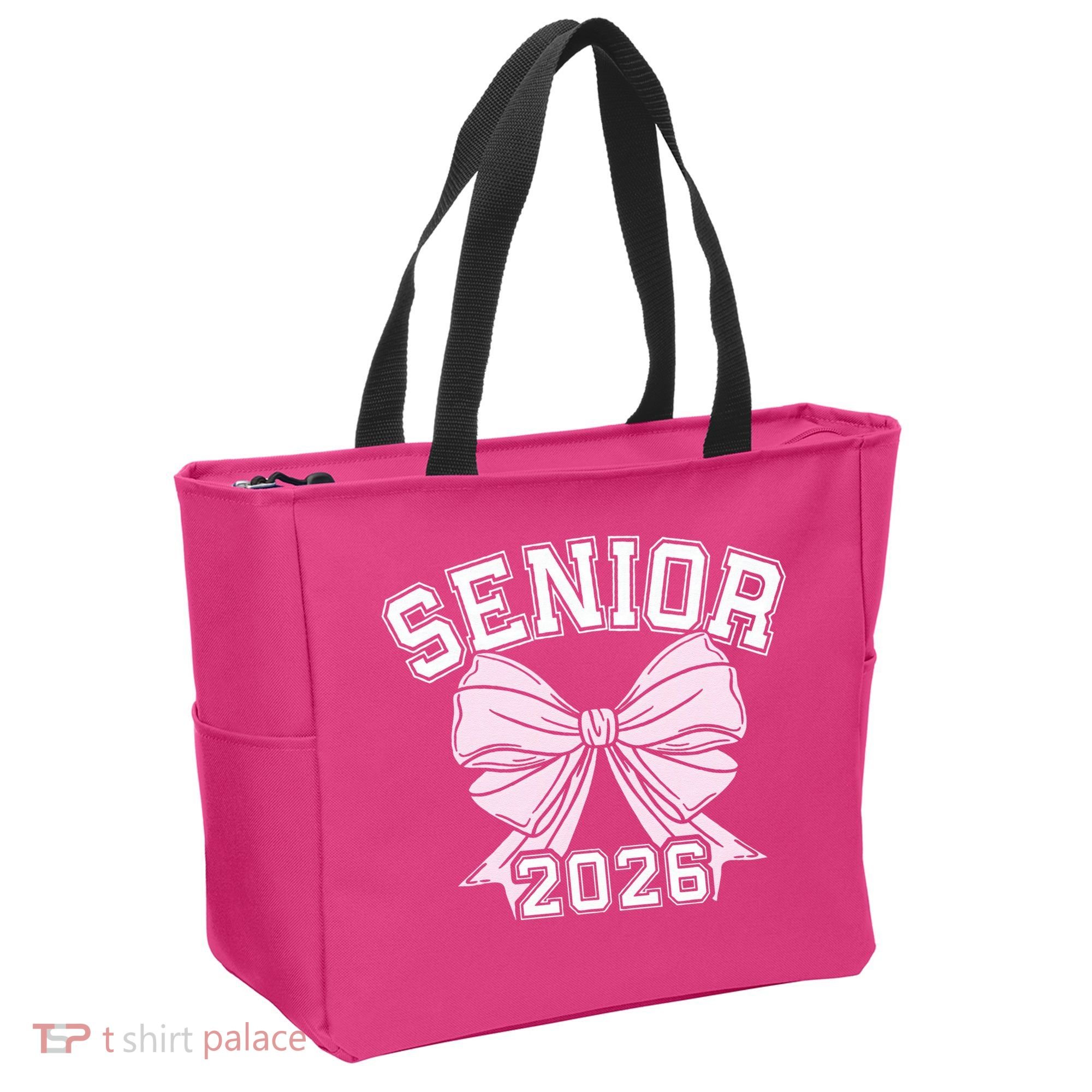 Class Of 2026 Senior Coquette Bow Aesthetic Tote Bag