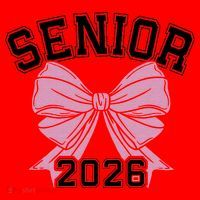 Class Of 2026 Senior Coquette Bow Aesthetic Santa Hat thumb 1