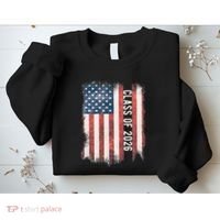 Class Of 2026 Patriotic American Flag Graduation Sweatshirt thumb 2