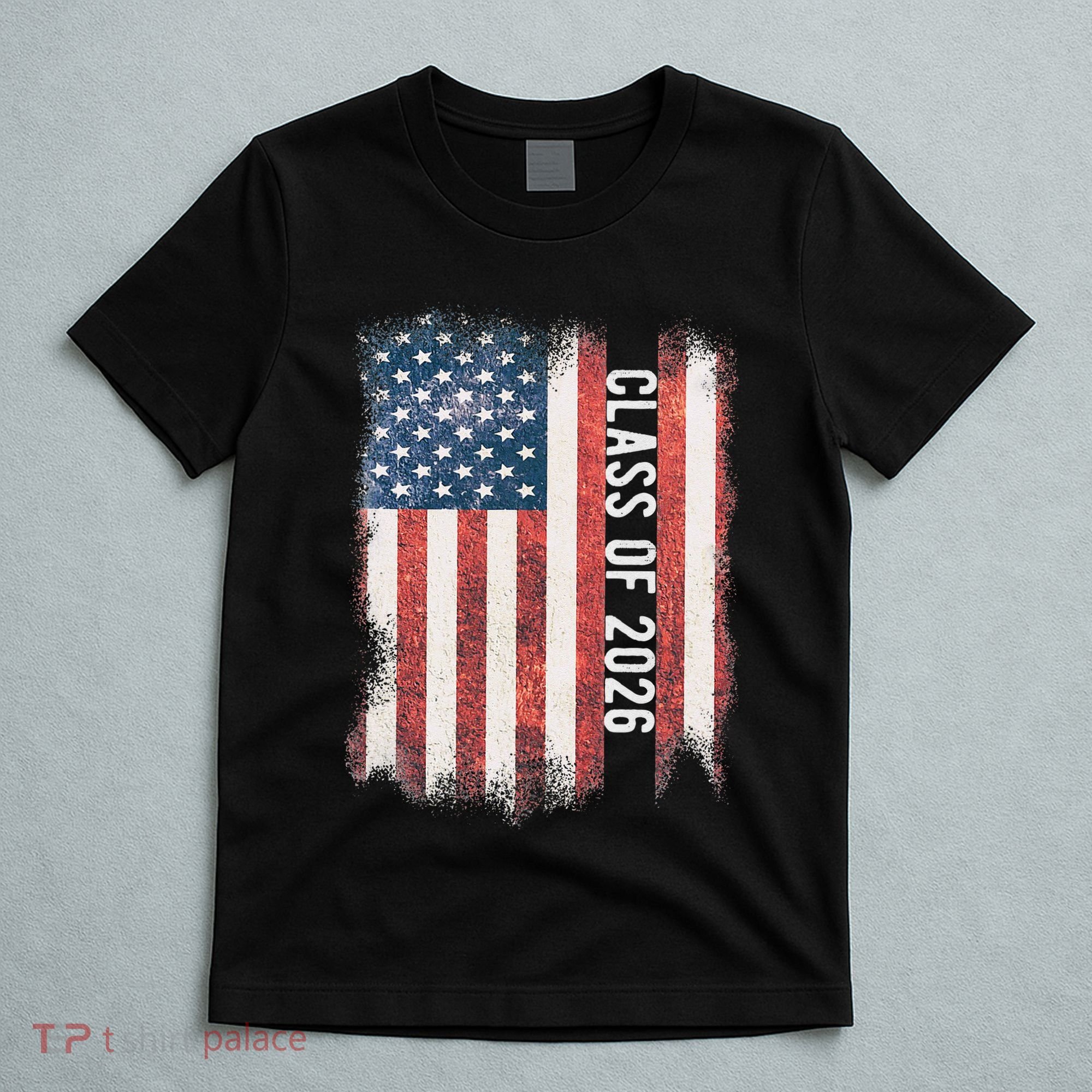 Class Of 2026 Patriotic American Flag Graduation T-Shirt