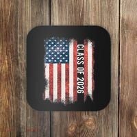Class Of 2026 Patriotic American Flag Graduation Coaster thumb 0