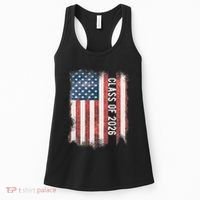 Class Of 2026 Patriotic American Flag Graduation Women's Tank Top thumb 0
