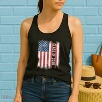 Class Of 2026 Patriotic American Flag Graduation Women's Tank Top thumb 2