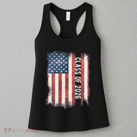 Class Of 2026 Patriotic American Flag Graduation Women's Tank Top thumb 3