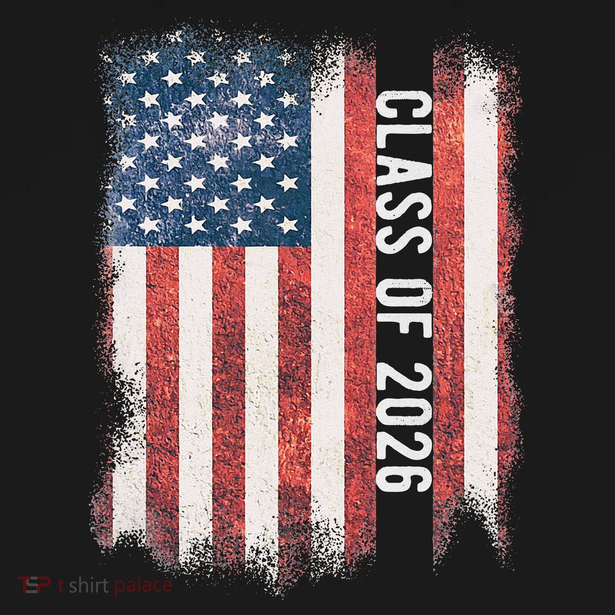 Class Of 2026 Patriotic American Flag Graduation Women's Tank Top