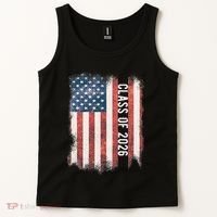 Class Of 2026 Patriotic American Flag Graduation Tank Top thumb 2