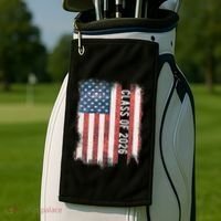 Class Of 2026 Patriotic American Flag Graduation Golf Towel thumb 2