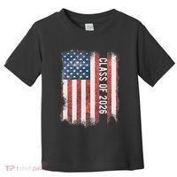 Class Of 2026 Patriotic American Flag Graduation Toddler T-Shirt thumb 0