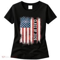 Class Of 2026 Patriotic American Flag Graduation Women's T-Shirt thumb 0