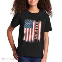 Class Of 2026 Patriotic American Flag Graduation Kids T-Shirt thumb 2