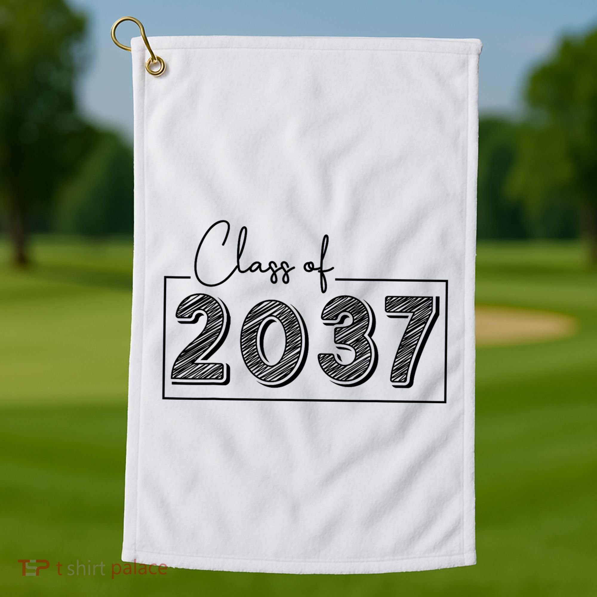 Class Of 2037 Grow With Me Golf Towel