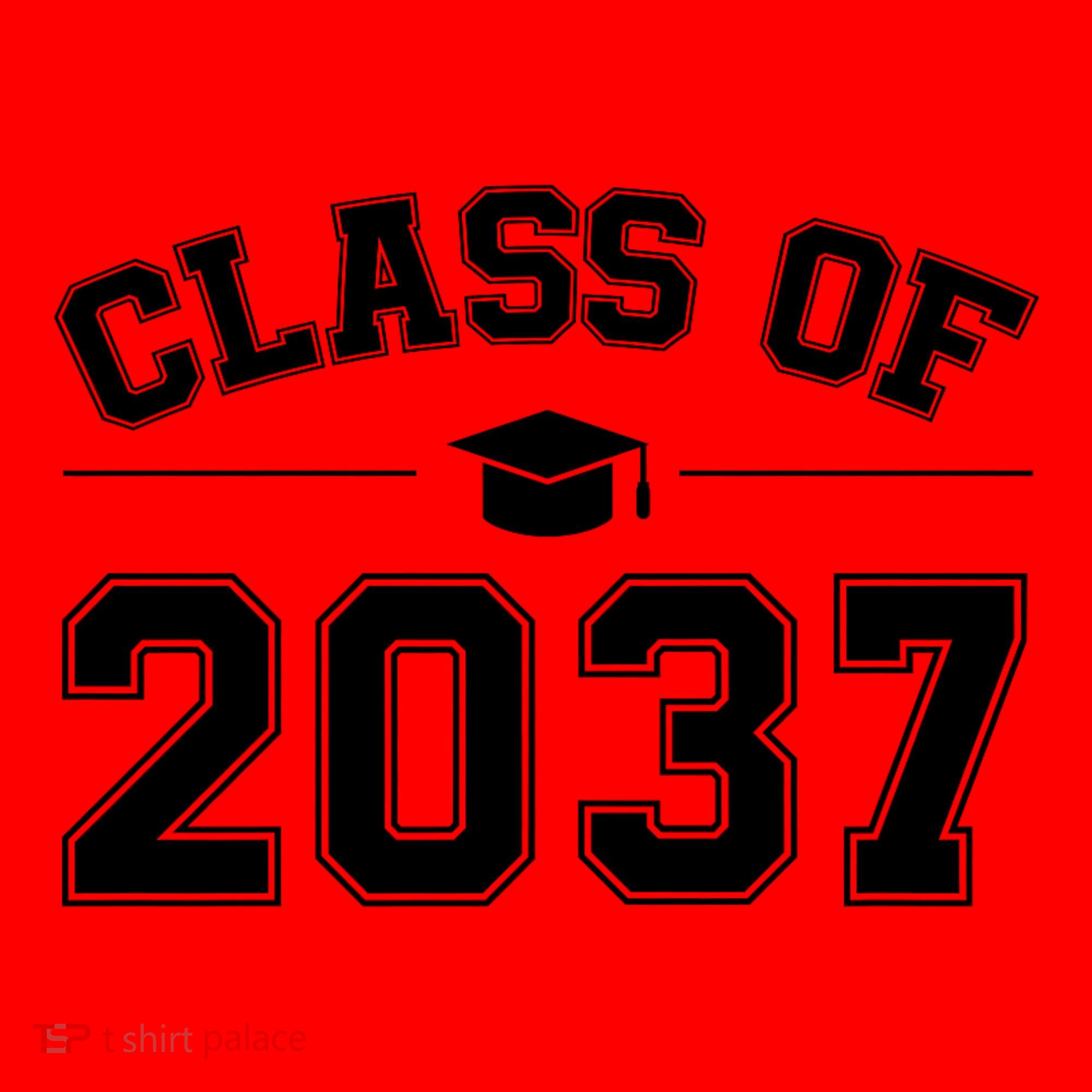 Class Of 2037 Grow With Me Santa Hat