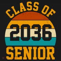 Class Of 2036 Senior Retro Sunset Backpack thumb 2