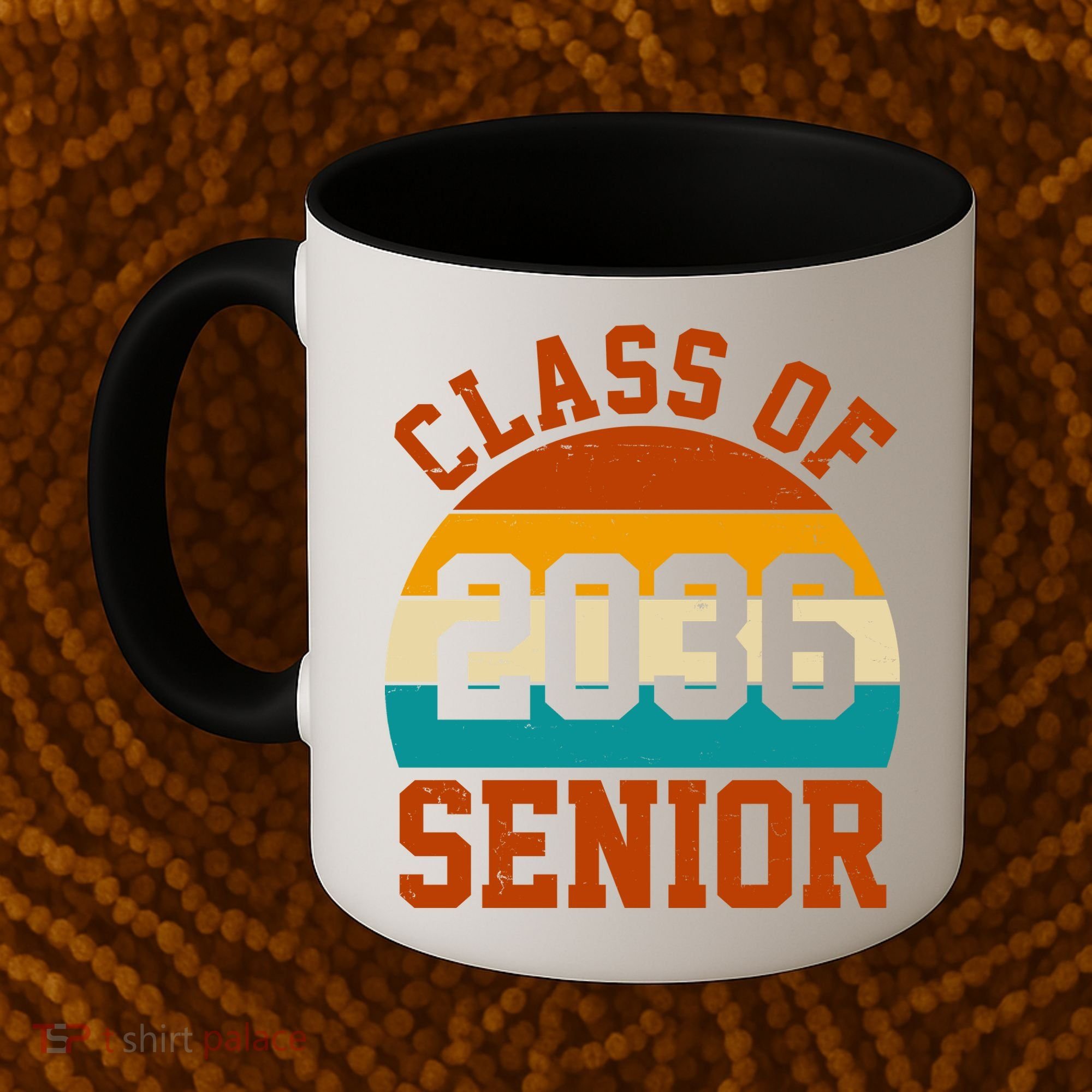 Class Of 2036 Senior Retro Sunset Coffee Mug