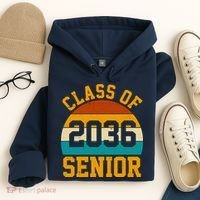 Class Of 2036 Senior Retro Sunset Hoodie thumb 4