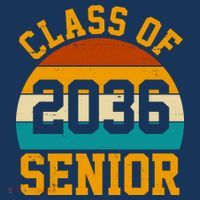 Class Of 2036 Senior Retro Sunset Sweatshirt thumb 3