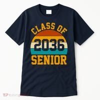 Class Of 2036 Senior Retro Sunset Tall T-Shirt thumb 0