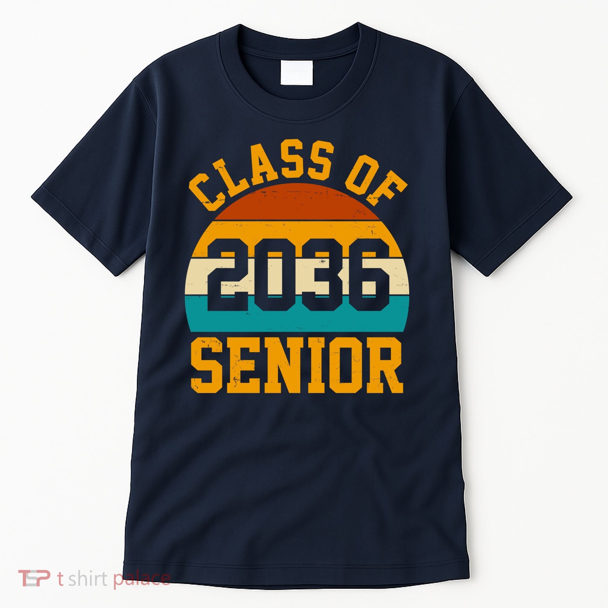 Class Of 2036 Senior Retro Sunset Tall T-Shirt