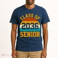 Class Of 2036 Senior Retro Sunset Tall T-Shirt thumb 2