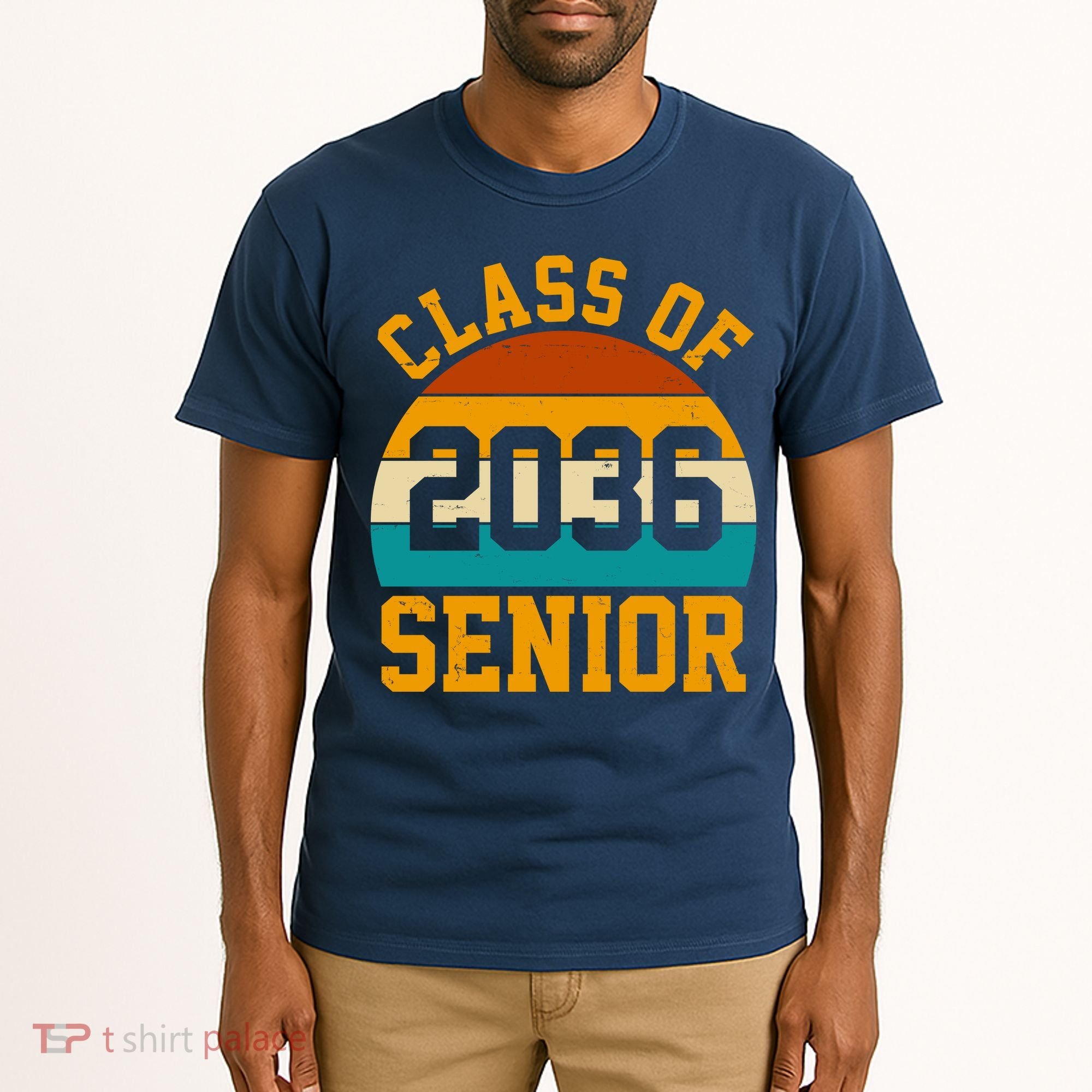 Class Of 2036 Senior Retro Sunset Tall T-Shirt