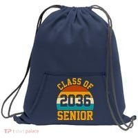 Class Of 2036 Senior Retro Sunset Sweatshirt Cinch Pack Bag thumb 0