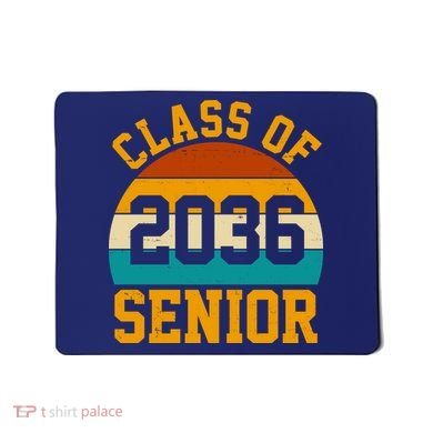 Class Of 2036 Senior Retro Sunset Mousepad