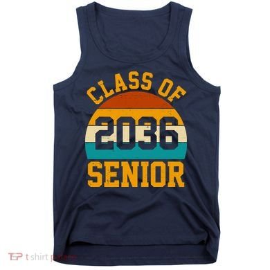 Class Of 2036 Senior Retro Sunset Tank Top