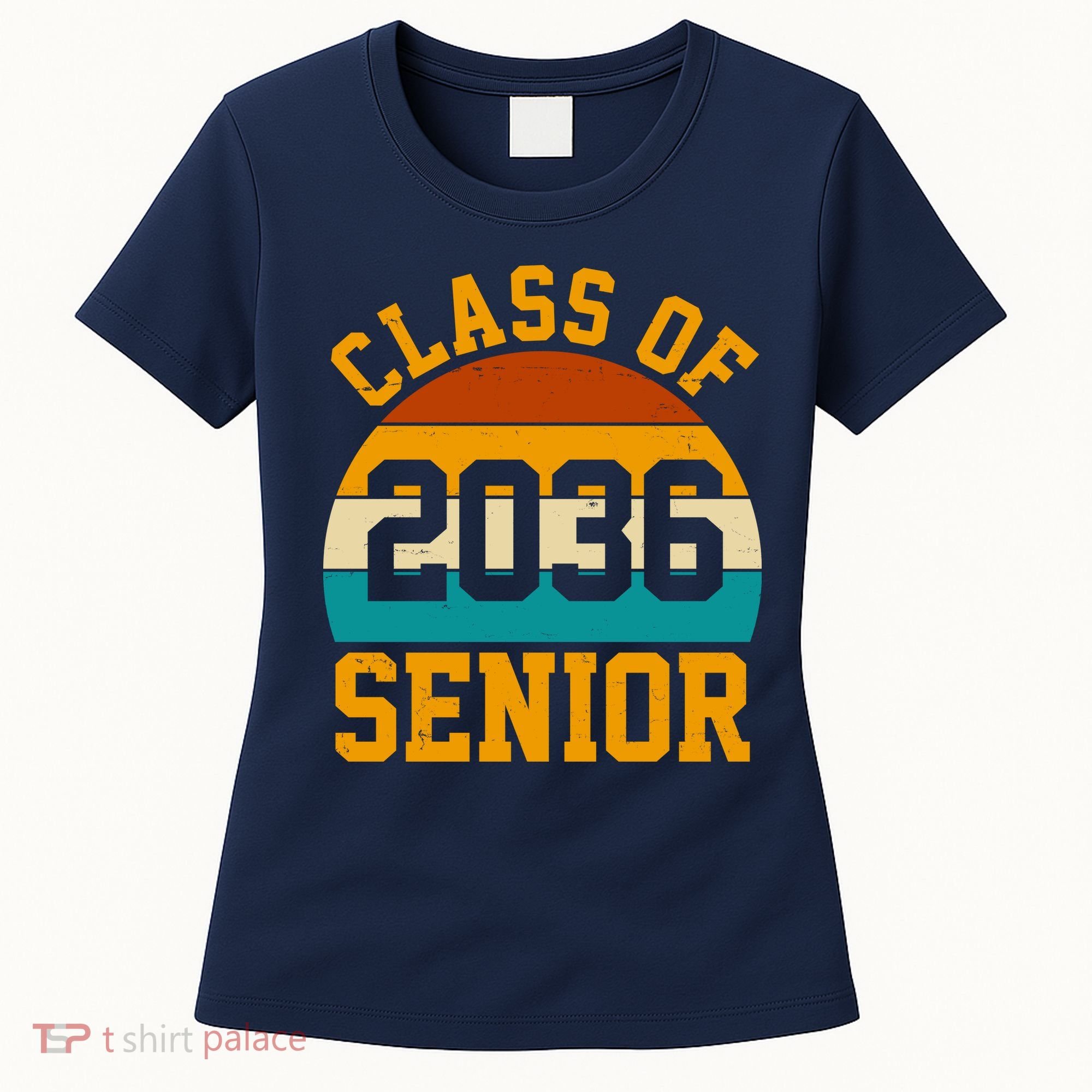 Class Of 2036 Senior Retro Sunset Women's T-Shirt