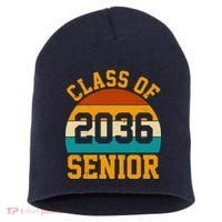 Class Of 2036 Senior Retro Sunset Short Acrylic Beanie thumb 0