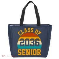 Class Of 2036 Senior Retro Sunset Tote Bag thumb 0