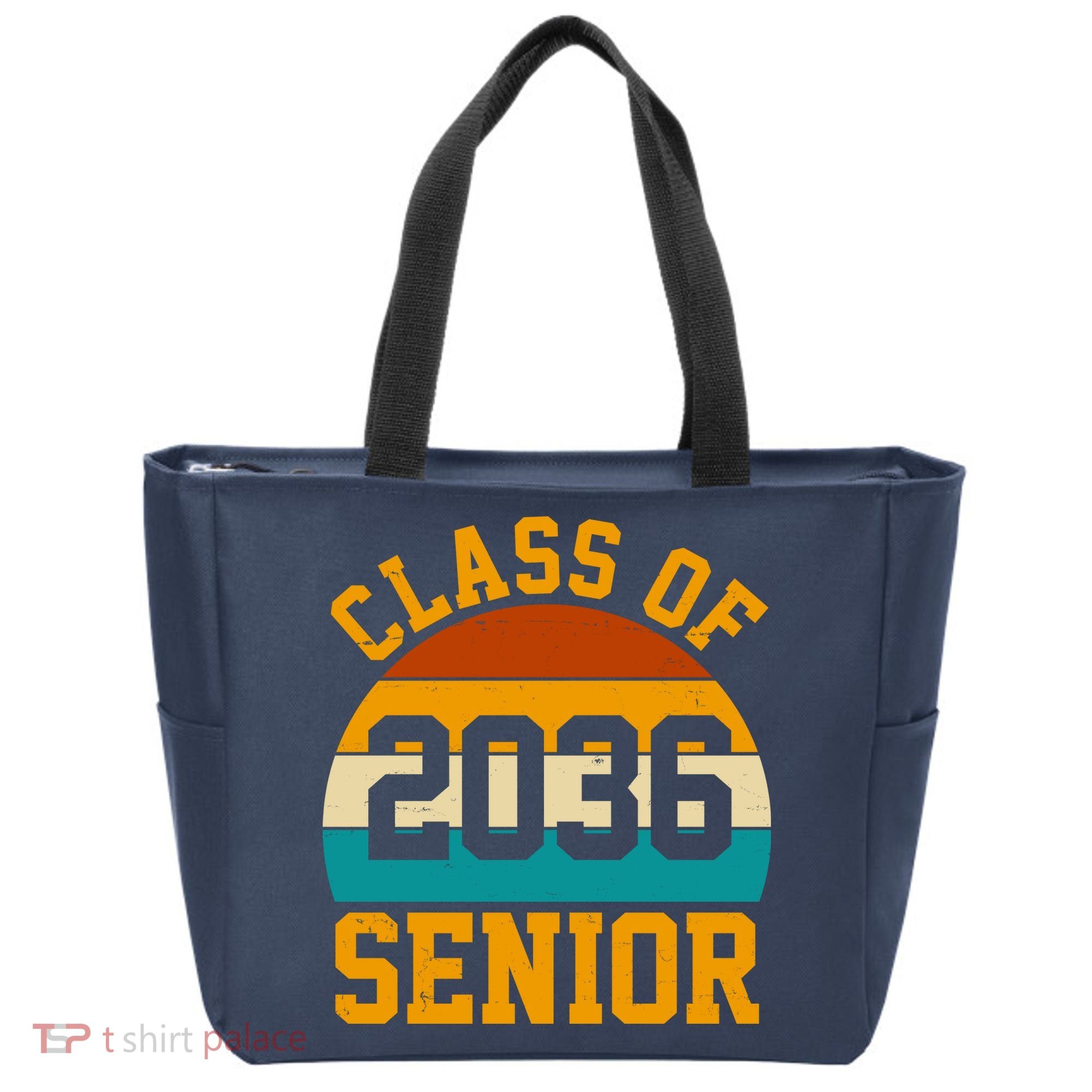 Class Of 2036 Senior Retro Sunset Tote Bag
