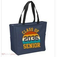 Class Of 2036 Senior Retro Sunset Tote Bag thumb 2