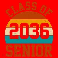 Class Of 2036 Senior Retro Sunset Santa Hat thumb 1
