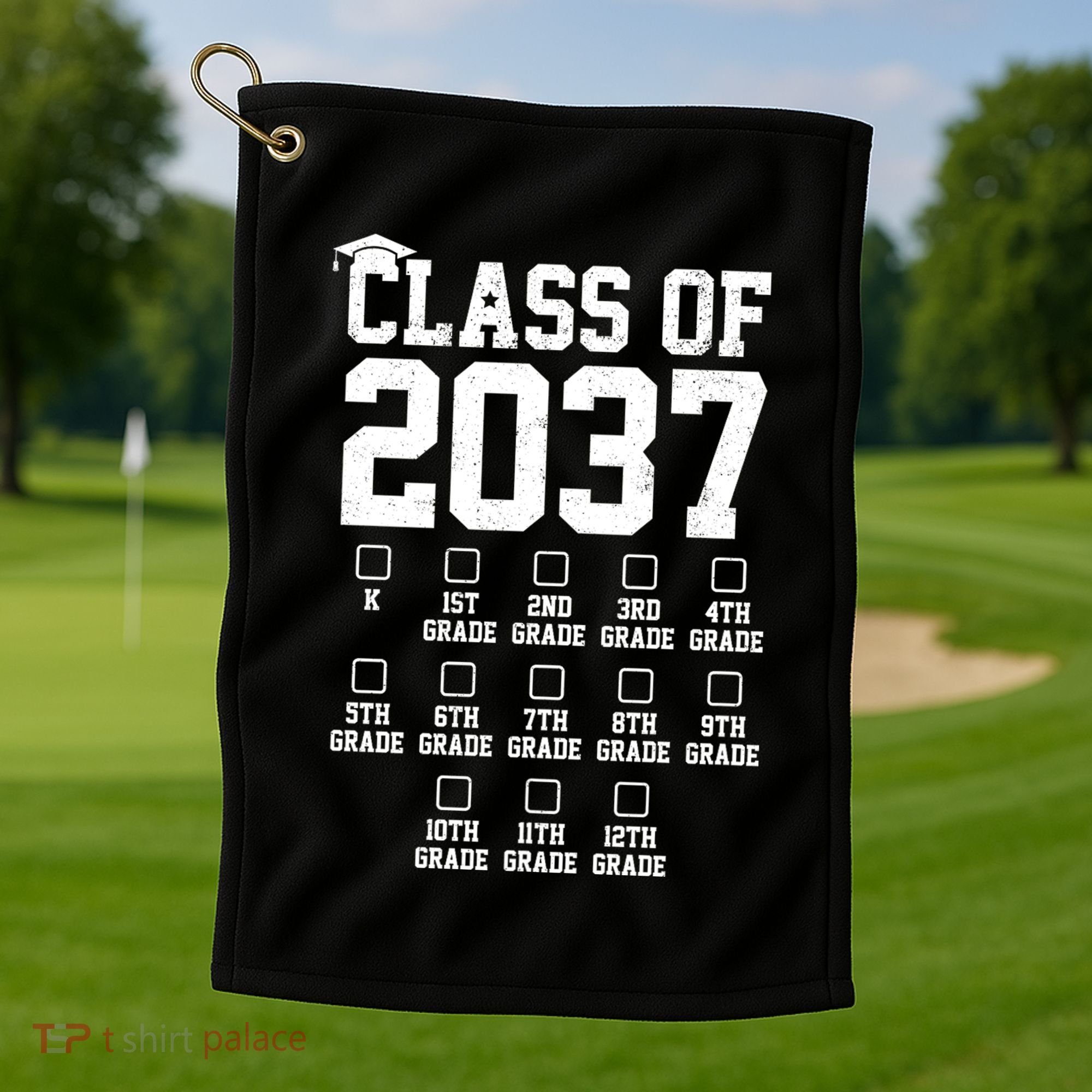Class Of 2037 Grow With Me Golf Towel