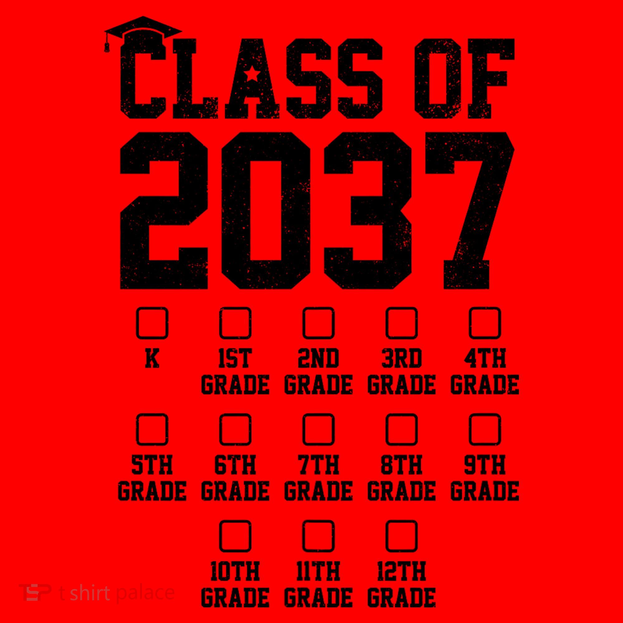 Class Of 2037 Grow With Me Santa Hat