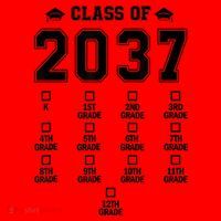 Class Of 2037 Grow With Me Prek To 12th Grade Gift Santa Hat thumb 1