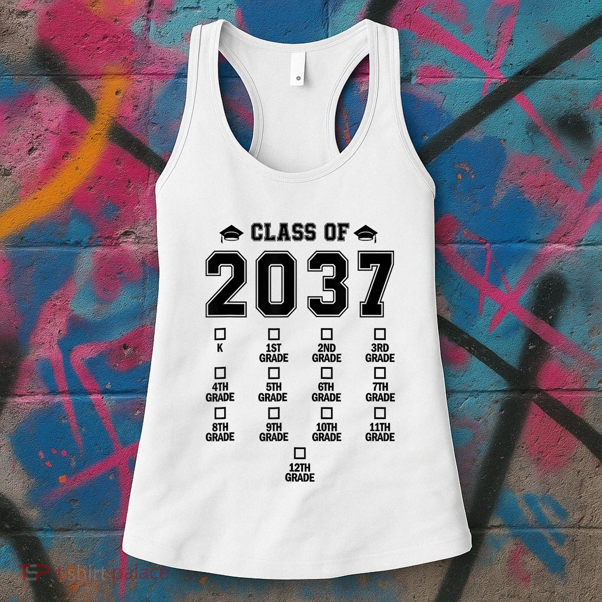 Class Of 2037 Grow With Me Prek To 12th Grade Gift Women's Tank Top