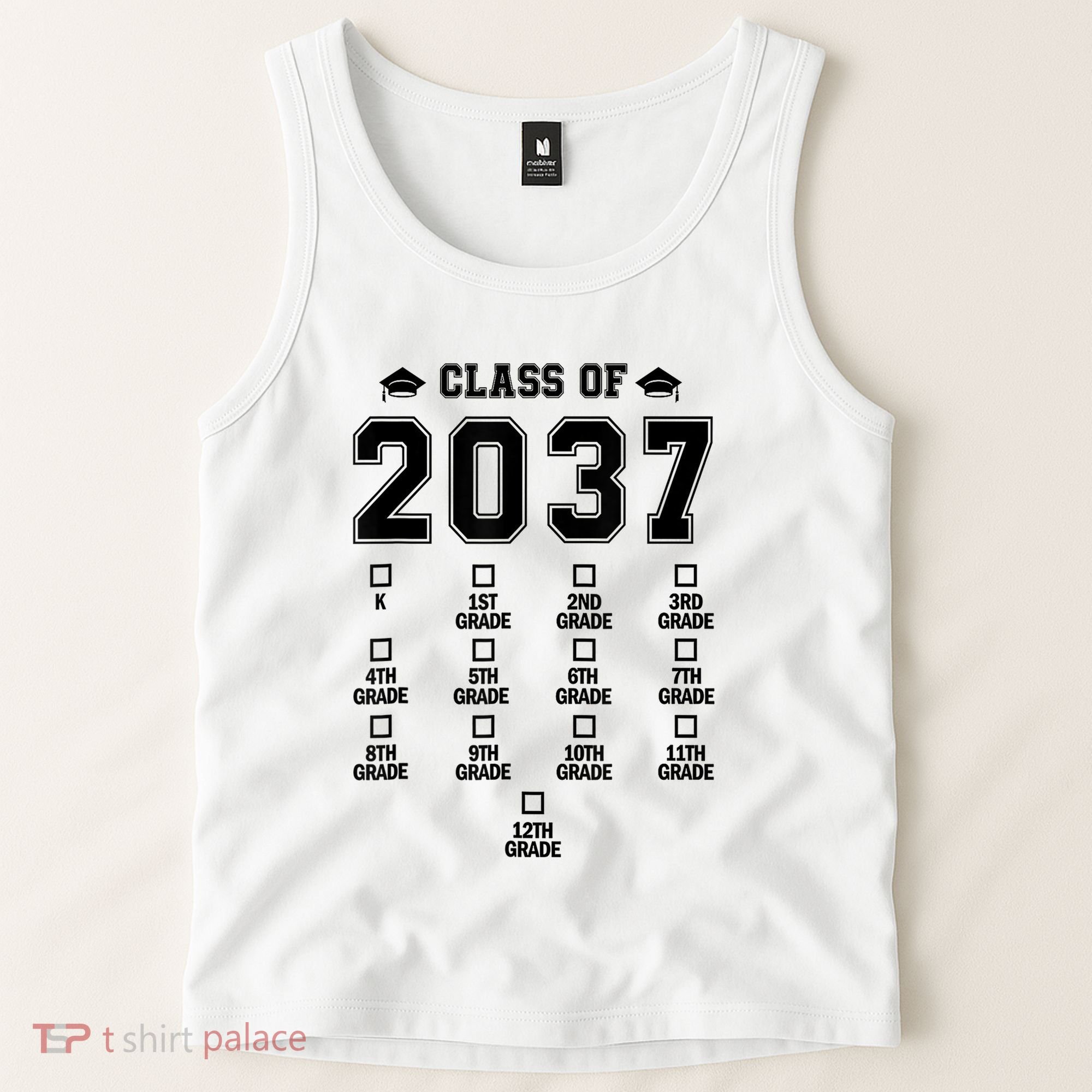 Class Of 2037 Grow With Me Prek To 12th Grade Gift Tank Top