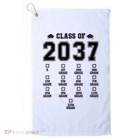 Class Of 2037 Grow With Me Prek To 12th Grade Gift Golf Towel thumb 0