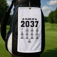 Class Of 2037 Grow With Me Prek To 12th Grade Gift Golf Towel thumb 2