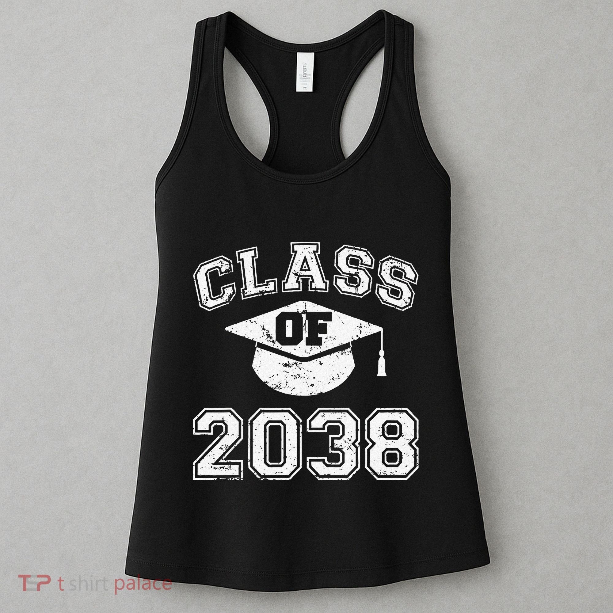 Class Of 2038 Grow With Me Graduation First Day Of School Gift Women's Tank Top