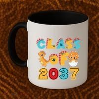 Class Of 2037 Grow With Me Kindergarten Graduation Coffee Mug thumb 2