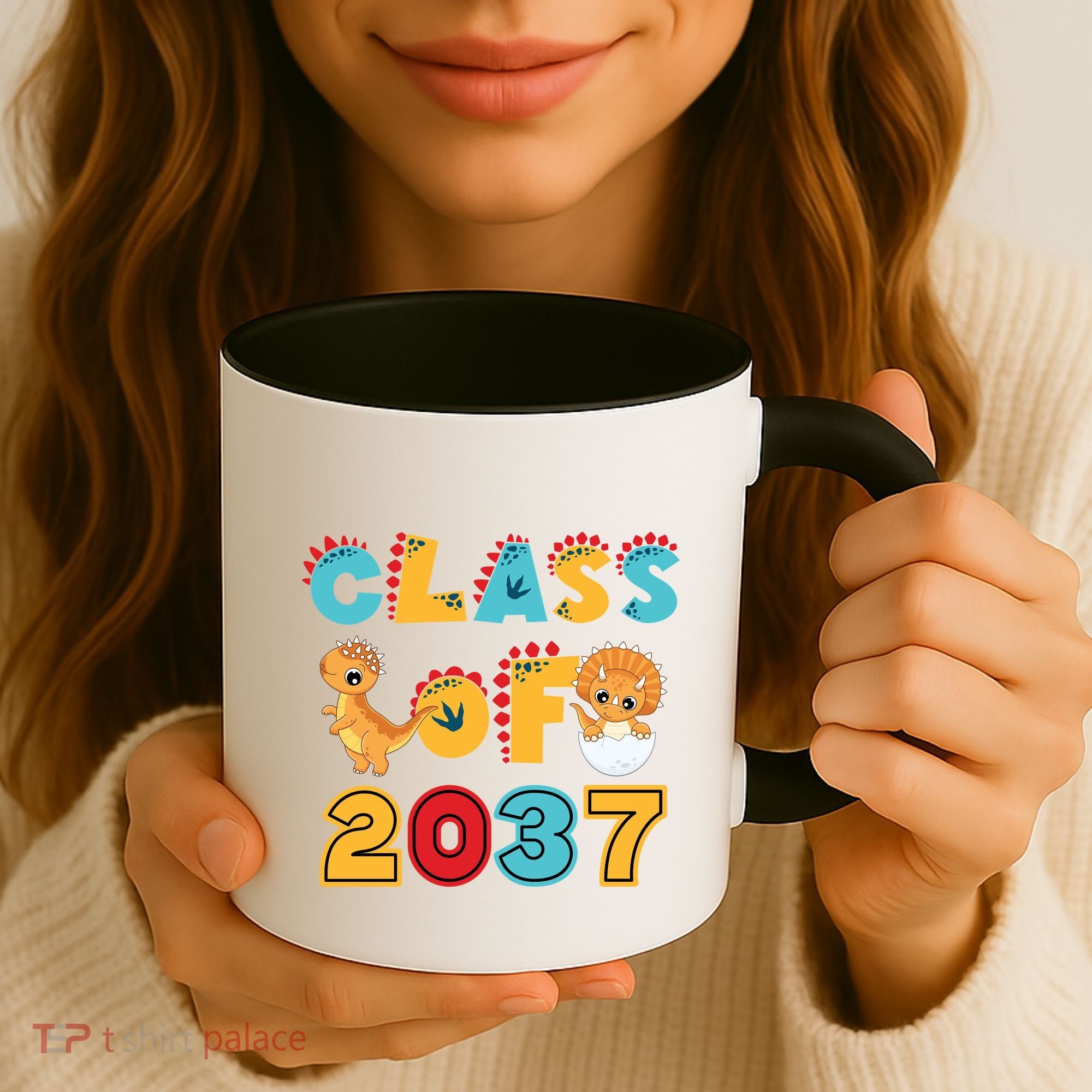 Class Of 2037 Grow With Me Kindergarten Graduation Coffee Mug