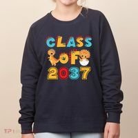 Class Of 2037 Grow With Me Kindergarten Graduation Women's Sweatshirt thumb 0