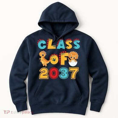 Class Of 2037 Grow With Me Kindergarten Graduation Hoodie